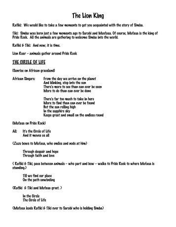 Lion king archetypes essay