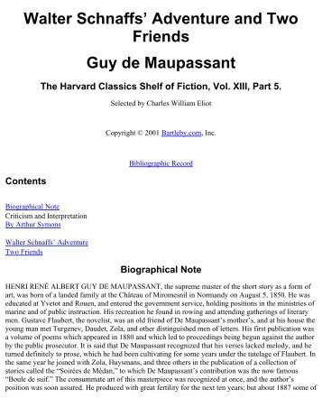 theme of two friends by guy de maupassant