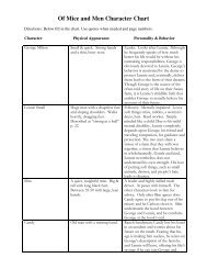 Of Mice And Men Character Chart Answer Key