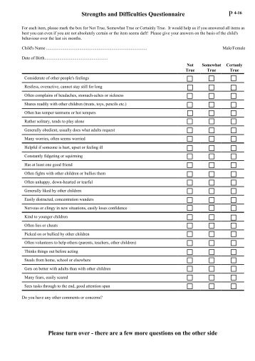 Pathfinders Parent Strength and Difficulties Questionnaire (PDF)