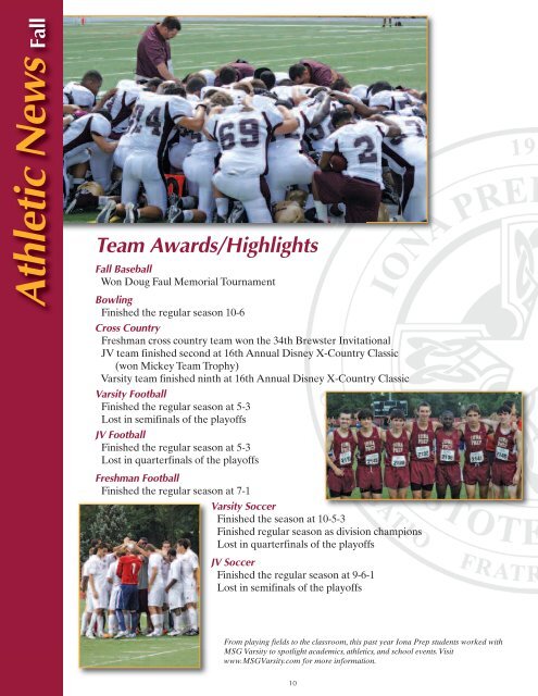 2012 Winter Issue - Iona Preparatory School