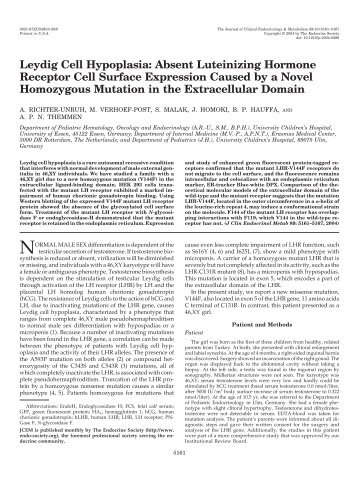 Leydig Cell Hypoplasia - The Journal of Clinical Endocrinology ...