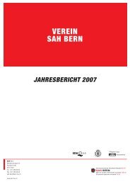 VEREIN SAH BERN - Schweizerisches Arbeiterhilfswerk