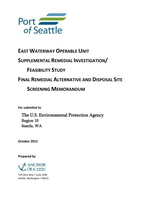 Final Remedial Alternative And Disposal Site Screening Memorandum