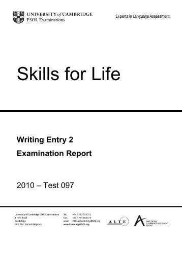 Skills for Life Writing (Entry 2) - Cambridge English