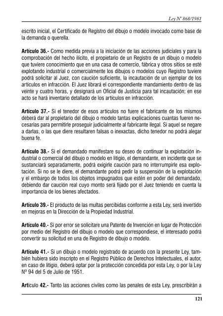 Leyes y decretos esenciales en materia de Propiedad Intelectual