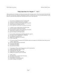 Study Questions for Chapter 7 - Set 2