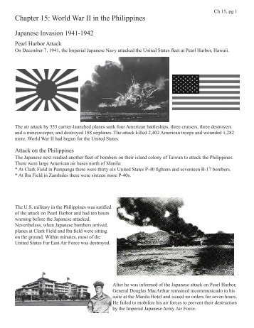 Chapter 15: World War II in the Philippines - Chris Pforr Homepage