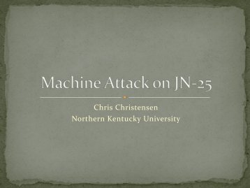 JN-25 - Northern Kentucky University