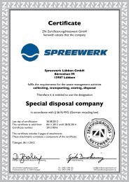 Special disposal company - Industriepark Spreewerk Lübben GmbH