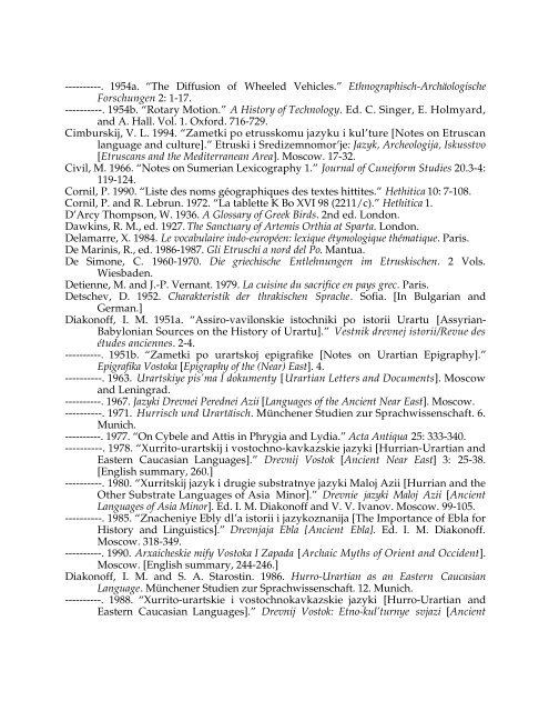 Comparative Notes on Hurro-Urartian, Northern Caucasian