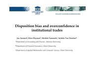 Disposition bias and overconfidence in institutional ... - EDHEC-Risk