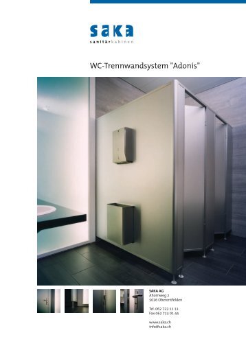 Prospekt WC-Trennwandsystem "Adonis" - Saka AG