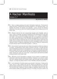 A Hacker Manifesto - Sarai