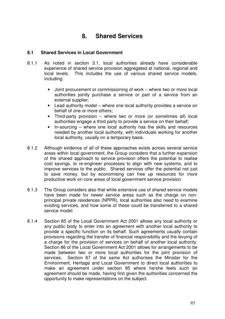 Report of the Local Government Efficiency Review Group