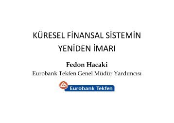 küresel finansal sistemin yeniden imarı