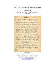 Musical Autographs and Manuscripts - J & J Lubrano, Music ...