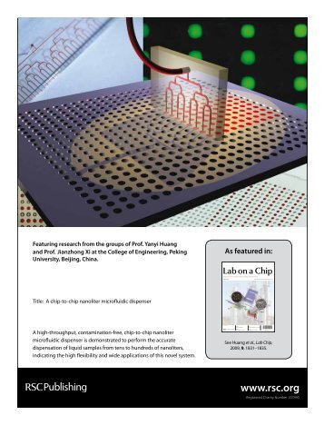 A chip-to-chip nanoliter microfluidic dispenser - Huang Group