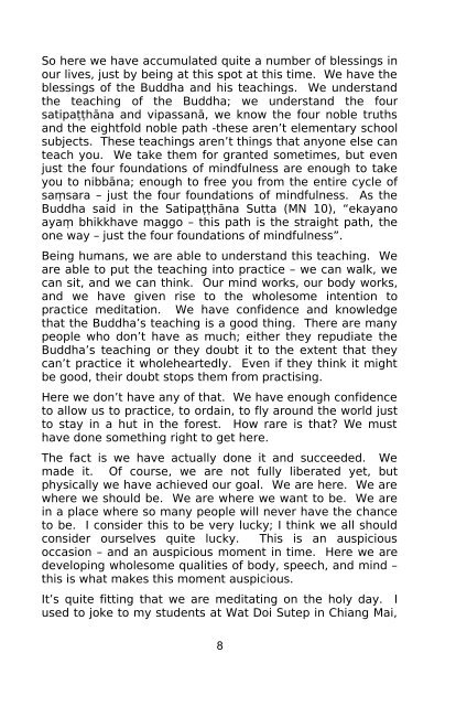 Lessons In Practical Buddhism - Sirimangalo.Org