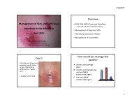 Management of Skin and Soft Tissue Infections in