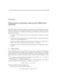 Mathematical modelling using partial differential equations