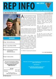 REP INFO - 2e Régiment étranger de parachutistes - Légion étrangère