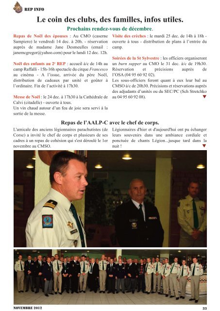 REP INFO novembre 2012 - 2e Régiment étranger de parachutistes ...