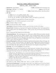 Math 251 - 36936 - Differential Calculus Syllabus - OSU - Winter ...