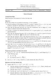 The University of Sydney MATH1001 Differential Calculus ...