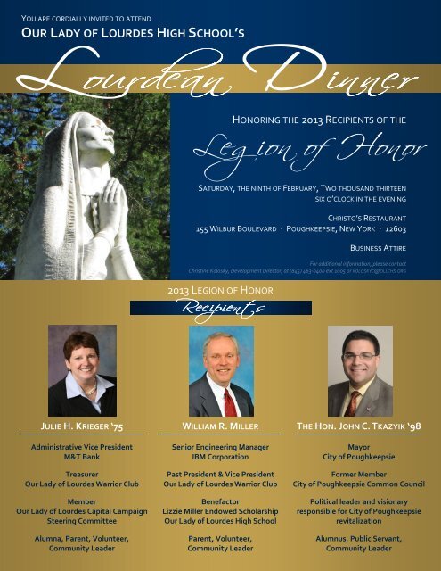 Lourdean Dinner Invitation.pdf - Our Lady of Lourdes High School Lourdean Dinner Invitation.pdf - Our Lady of Lourdes High School