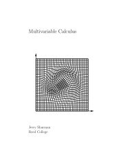 Multivariable Calculus - Reed College