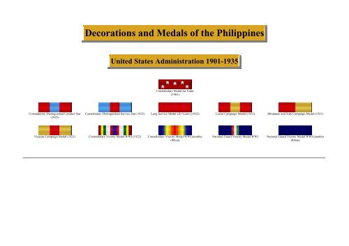 Decorations and Medals of the Philippines - Philippine Culture