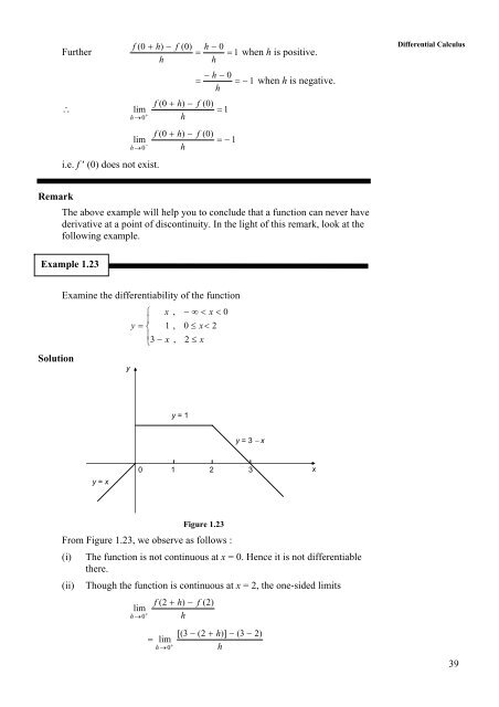 unit 1 differential calculus - IGNOU