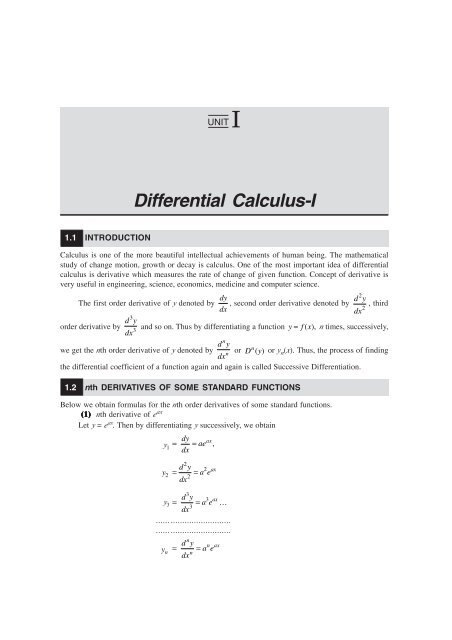 Differential Calculus-I - New Age International
