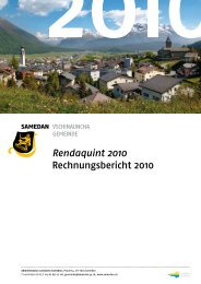 Rendaquint 2010 Rechnungsbericht 2010 - Samedan