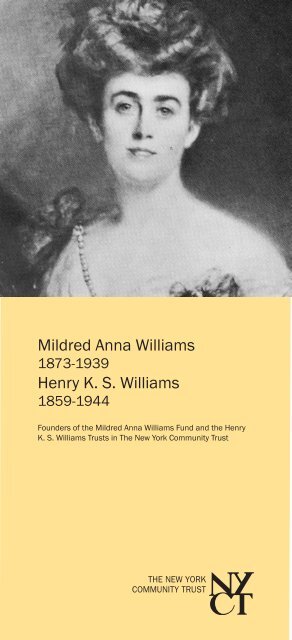 Mildred Anna Williams Henry K. S. Williams - The New York ...