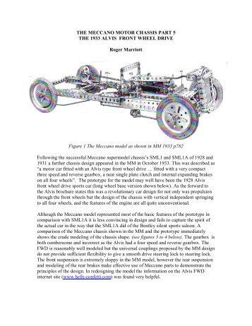 Meccano model of the FWD - Hell's Confetti