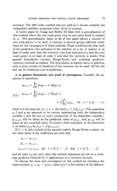 Hybrid Methods for Initial Value Problems in Ordinary Differential ...