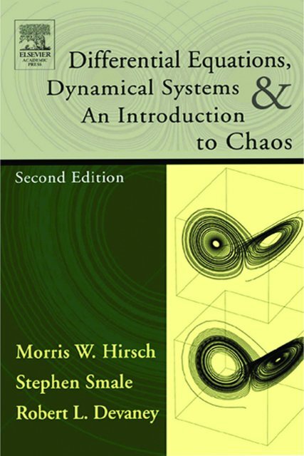 Differential Equations, Dynamical Systems, and an Introduction to ...