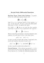 Second Order Differential Equations