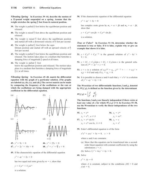 Second-Order Linear Differential Equations