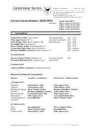 GEMEINDEBEHÖRDEN 2010-2012 - Gemeinde Sattel