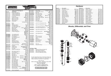 Hardware Shocks, Differential, and Tires - Hobbico