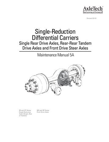 Single-Reduction Differential Carriers - AxleTech International