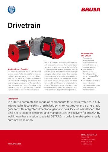 Drivetrain - Brusa Elektronik AG