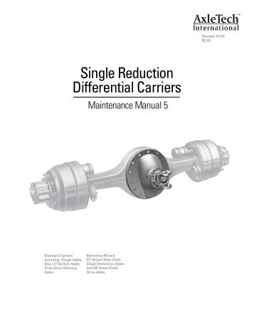 Single Reduction Differential Carriers (5) - AxleTech International