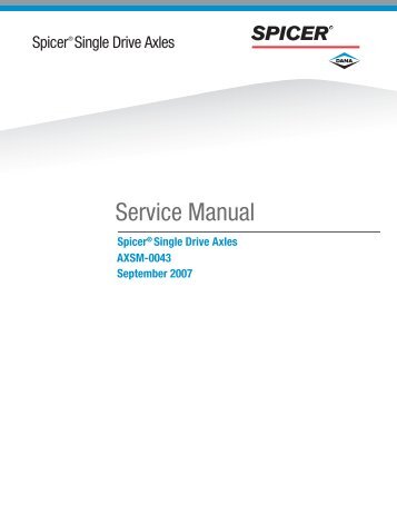 Service Manual - Dana Corporation