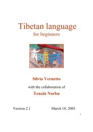 Tibetan language - Silvia Vernetto