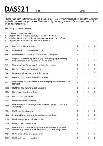 Black Dog Anxiety Questionnaire Black Dog Anxiety Questionnaire