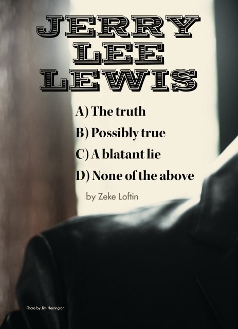 JERRY LEE LEWIS Twisted South Magazine